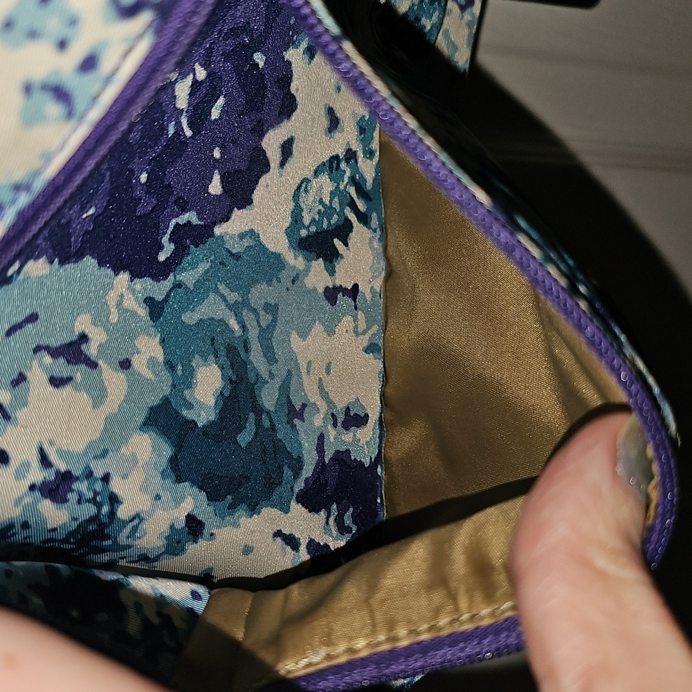 Coach Y2K Nylon Abstract Blue and White Crossbody Bag - Picture 9 of 17